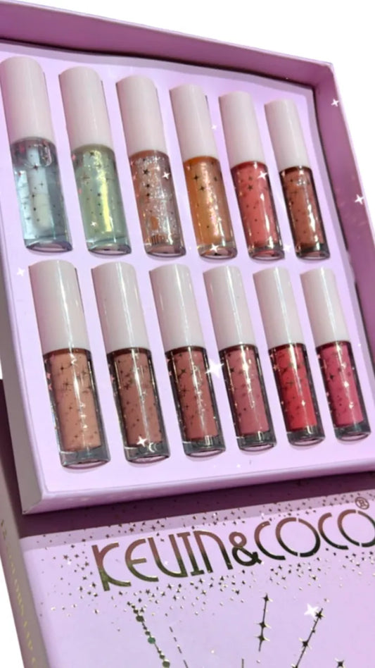 Set de 12 Labiales Lip Gloss