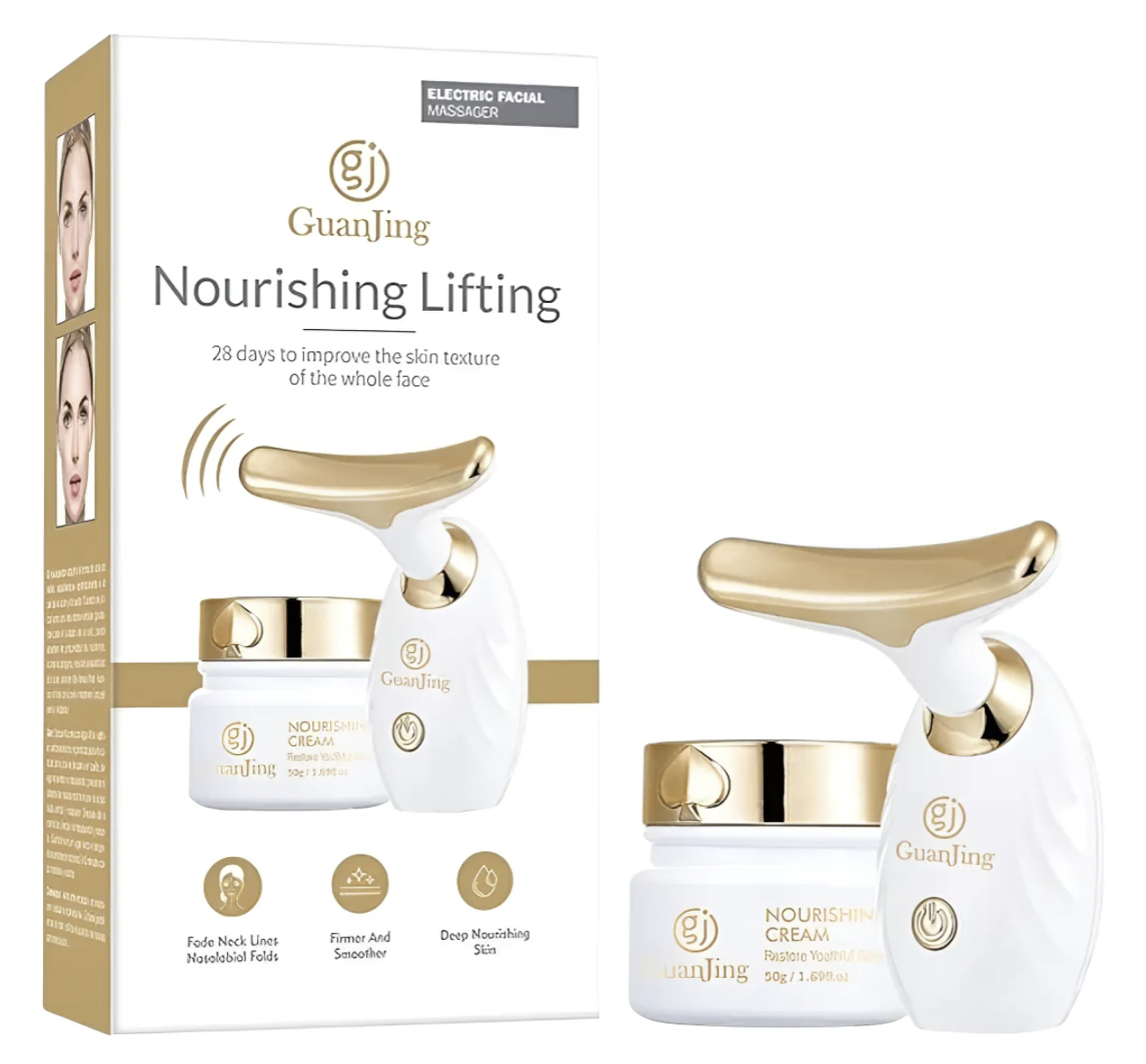 Crema Reafirmante + Masajeador Facial