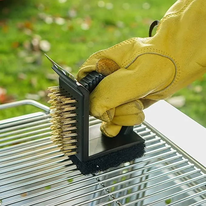 pack 3 Cepillos Para Parrilla 3 en 1