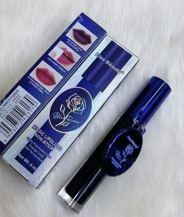 Labial Mágico Azul que Cambia de Color