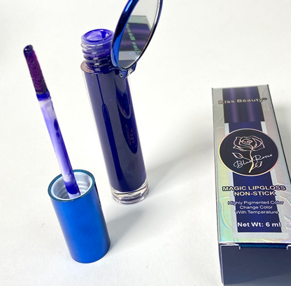 Labial Mágico Azul que Cambia de Color