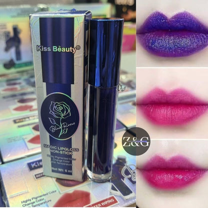 Labial Mágico Azul que Cambia de Color