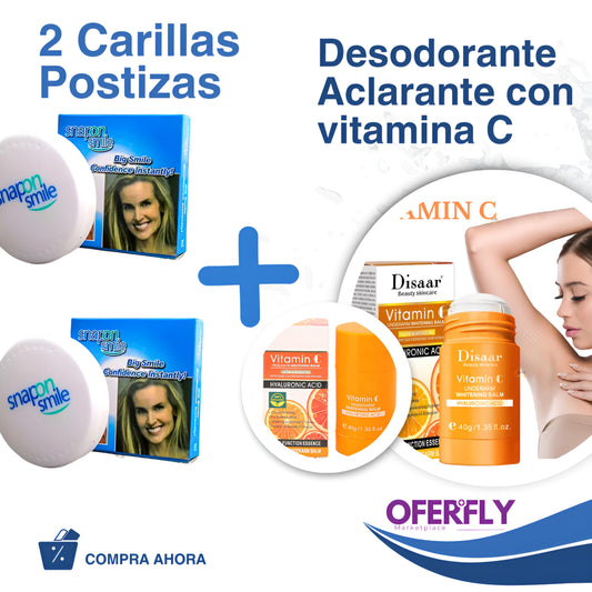 2 Carillas + Desodorante Aclarante