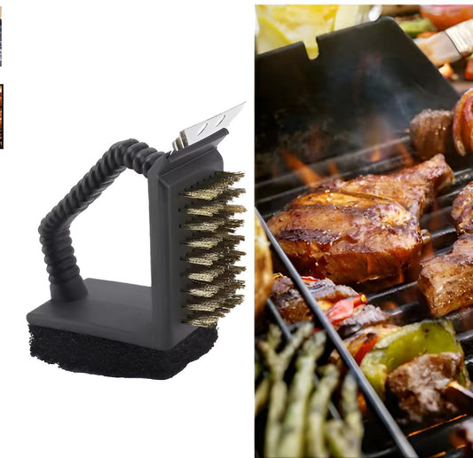 pack 3 Cepillos Para Parrilla 3 en 1