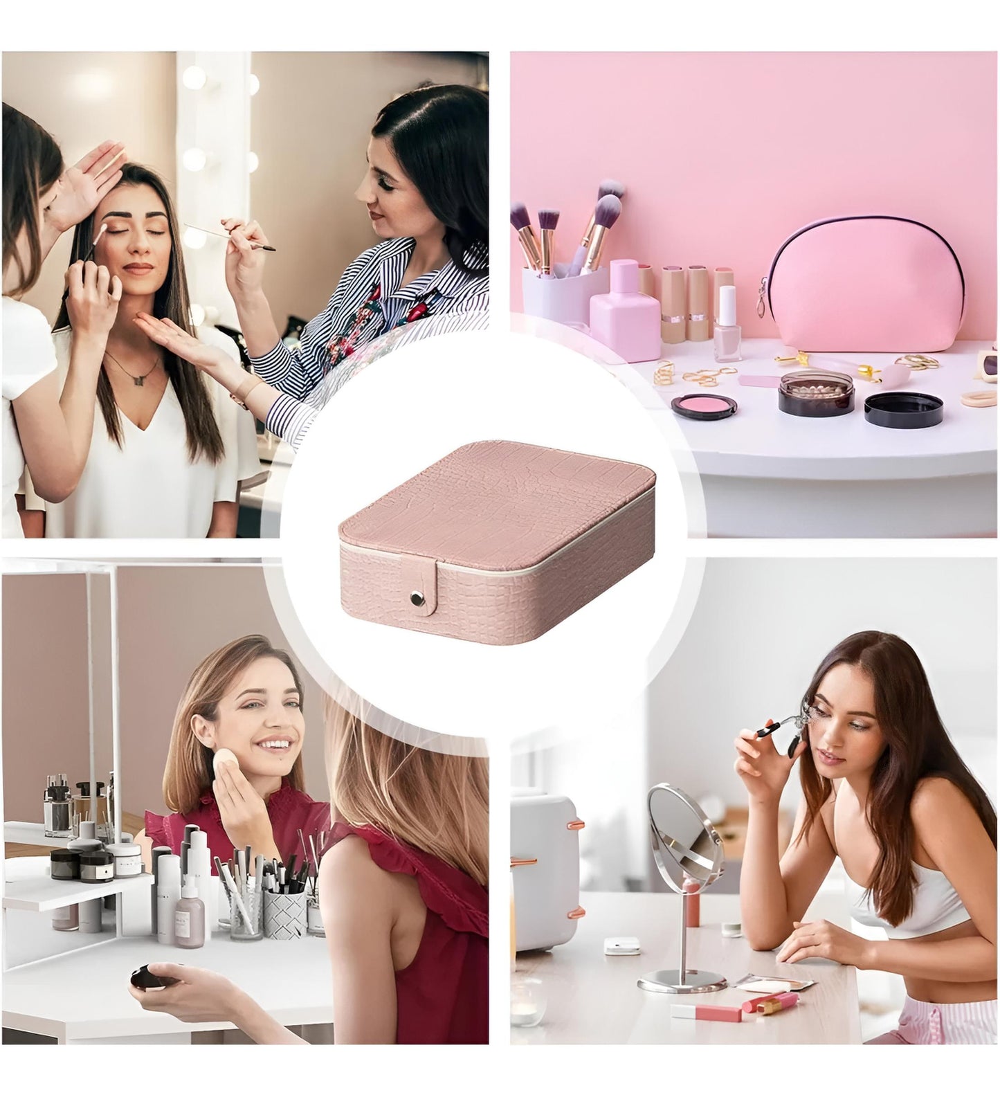 Estuche Maquillaje Portatil Espejo LED