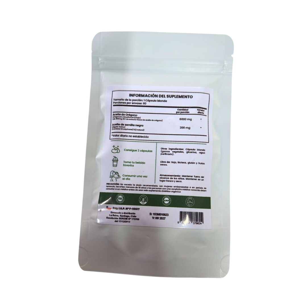 Aceite De Orégano 6000 Mg 60 capsulas