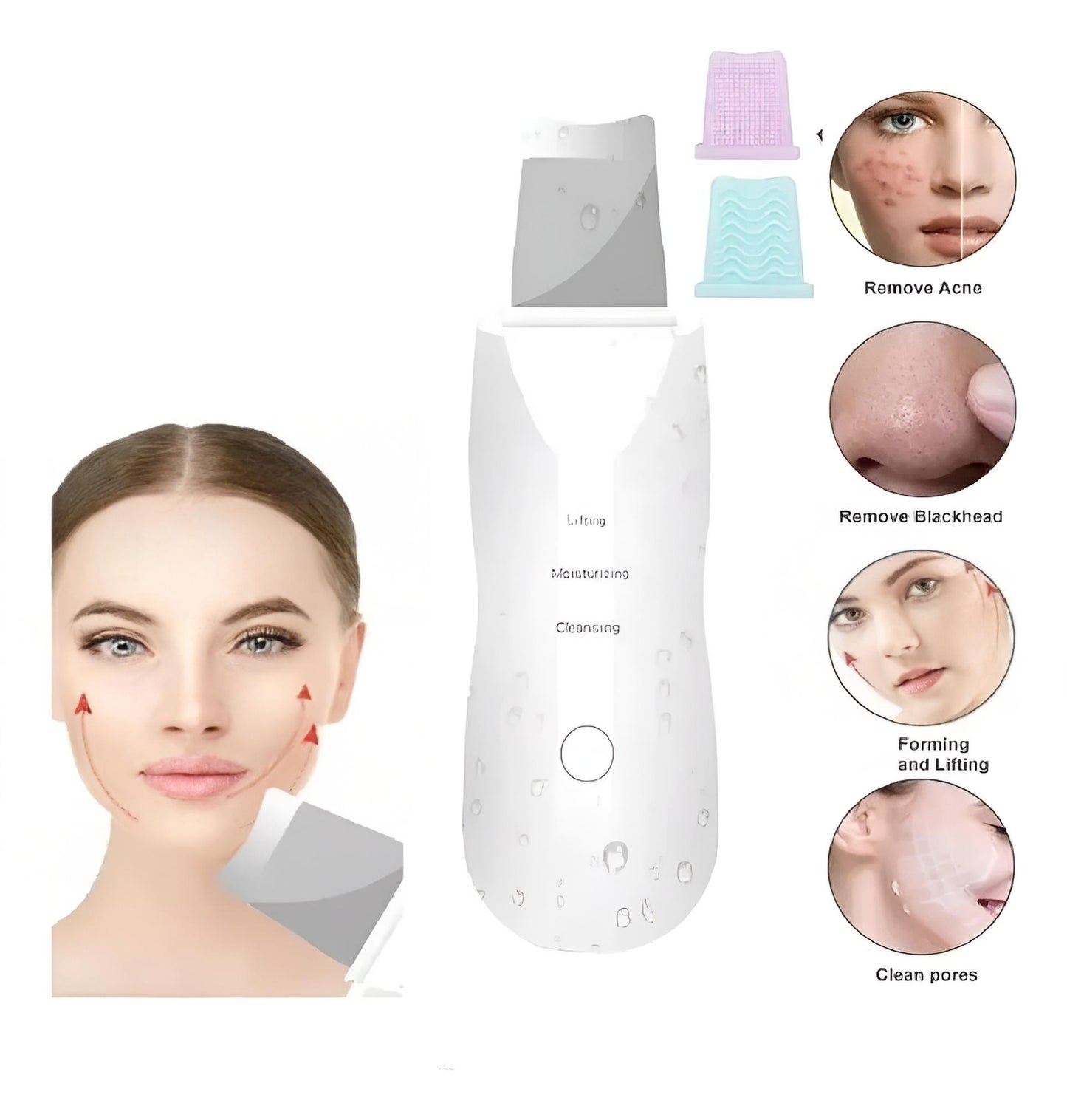 Espátula Facial Ultrasónica Exfoliante