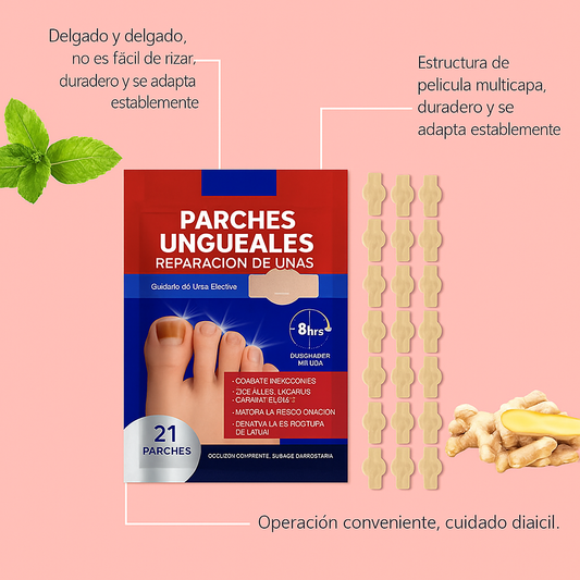 Pack 21 Parches Reparadores Uñas Hongo
