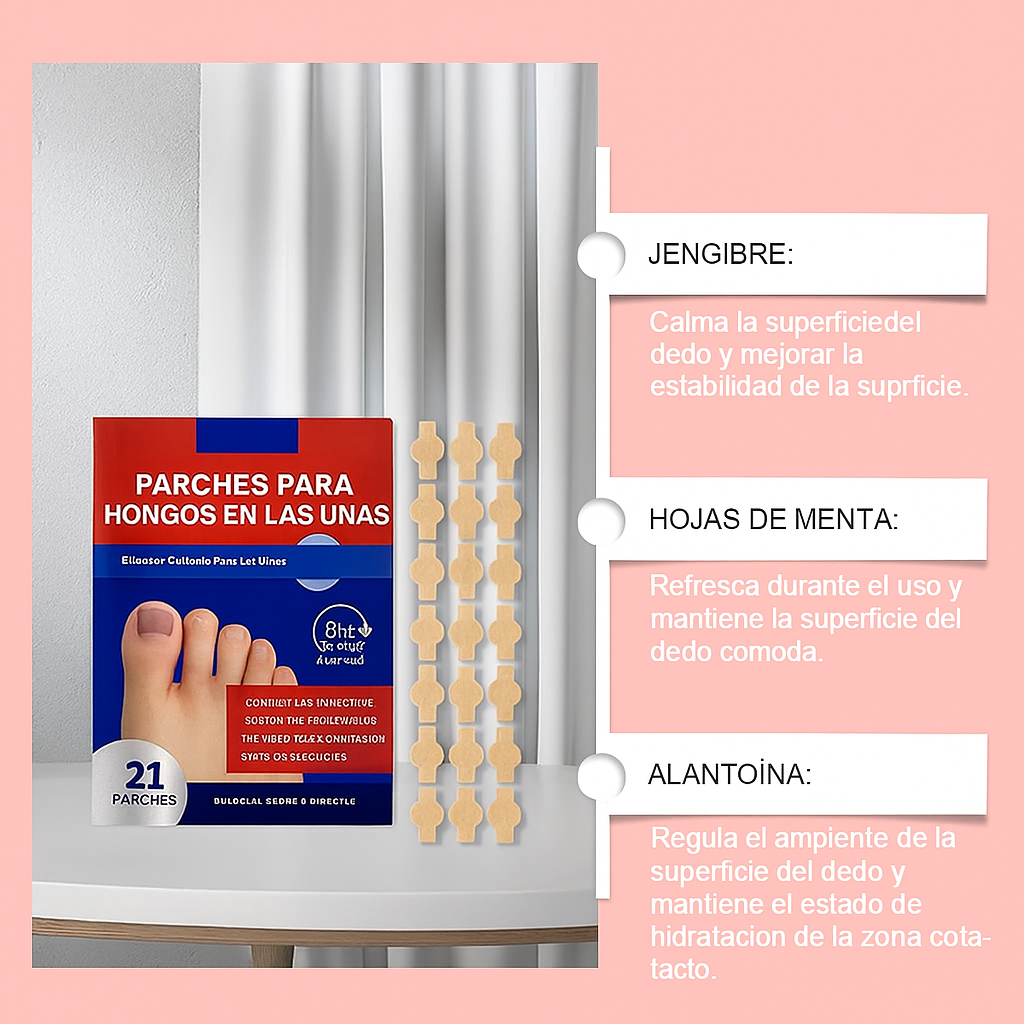 Pack 21 Parches Reparadores Uñas Hongo
