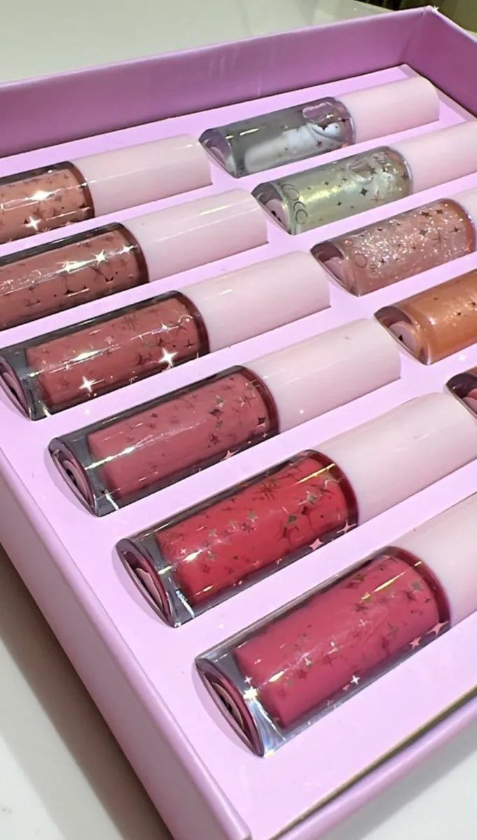 Set de 12 Labiales Lip Gloss