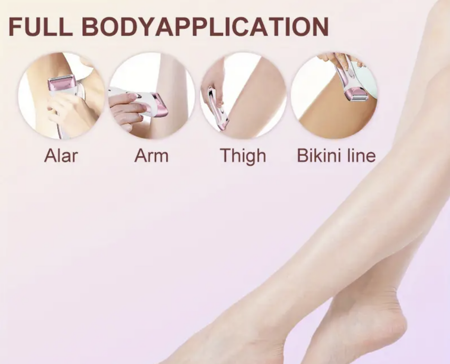 Maquina depiladora para mujer