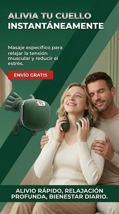 M - Masajeador Cervical de manos verdes