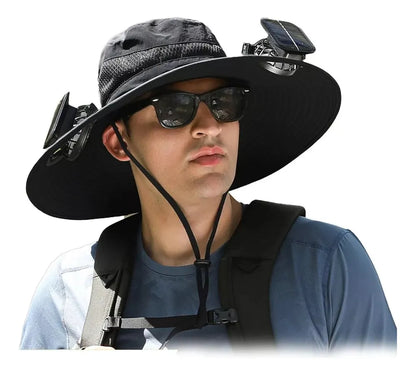 Gorra con ventilador solar