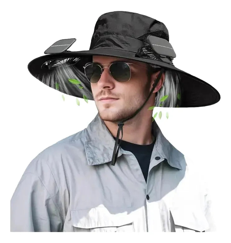 Gorra con ventilador solar