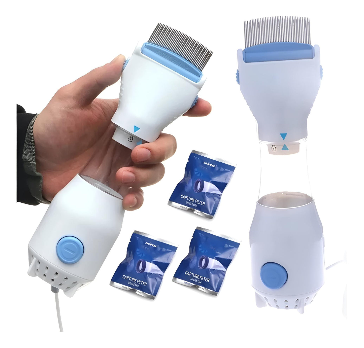 Cepillo Aspirador Saca Piojos Y Liendres