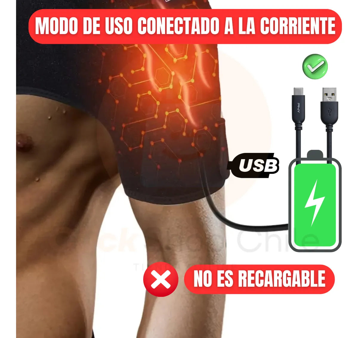 Hombrera térmica 3 niveles de calor