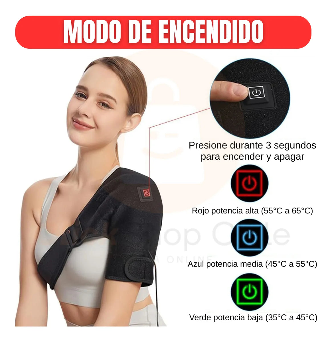 Hombrera térmica 3 niveles de calor