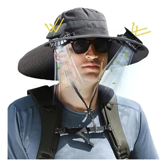 Gorra con ventilador solar