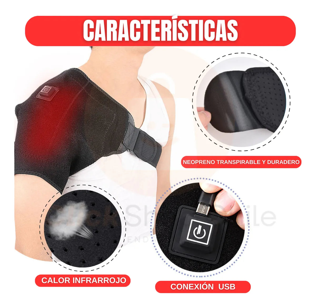 Hombrera térmica 3 niveles de calor