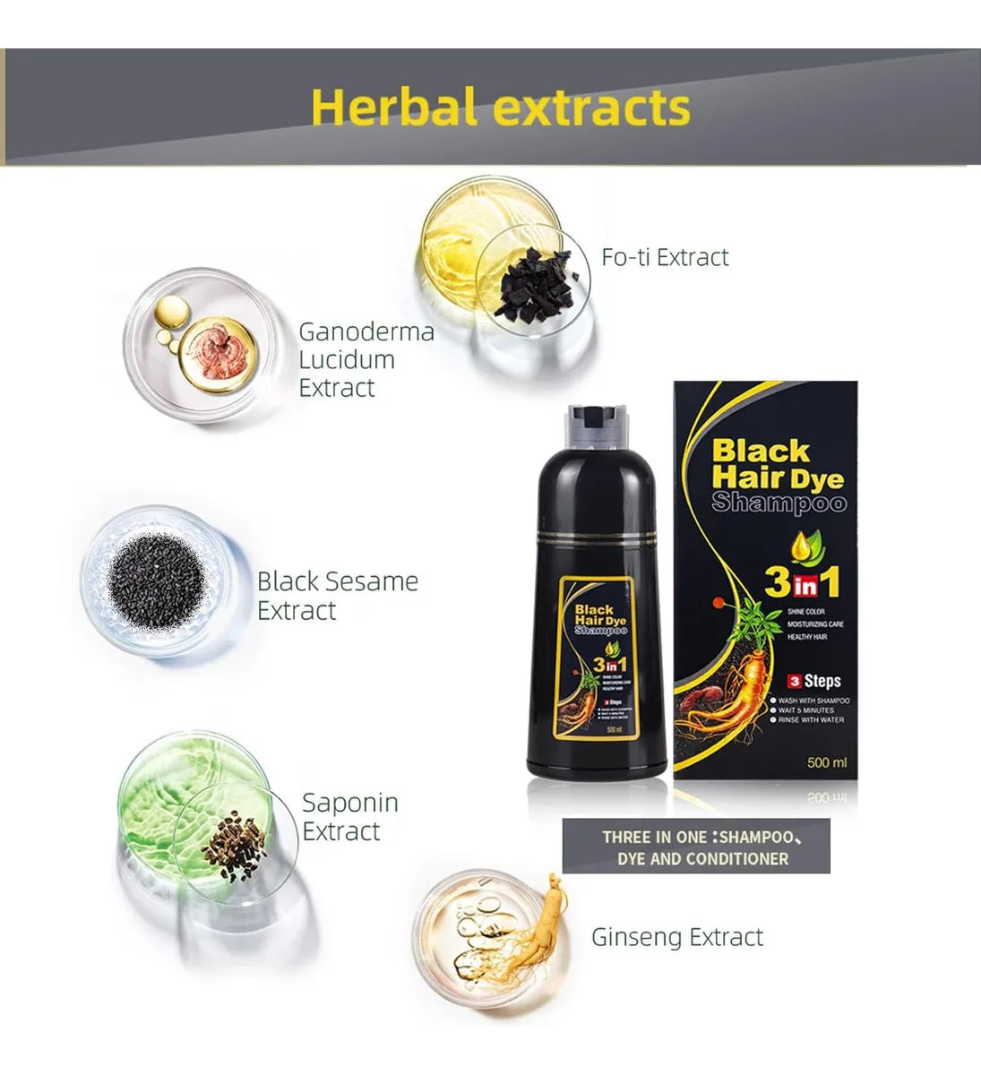 Shampoo Tinte Instantáneo Cubre Can 500M