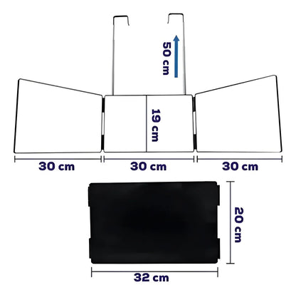 Espejo de 3 Vías de Corte de Pelo