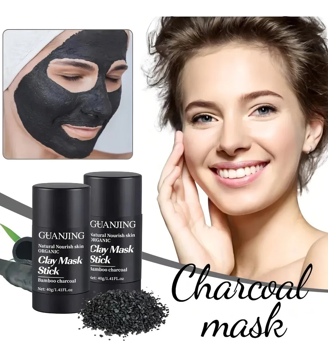 Mascarilla facial en barra carbon