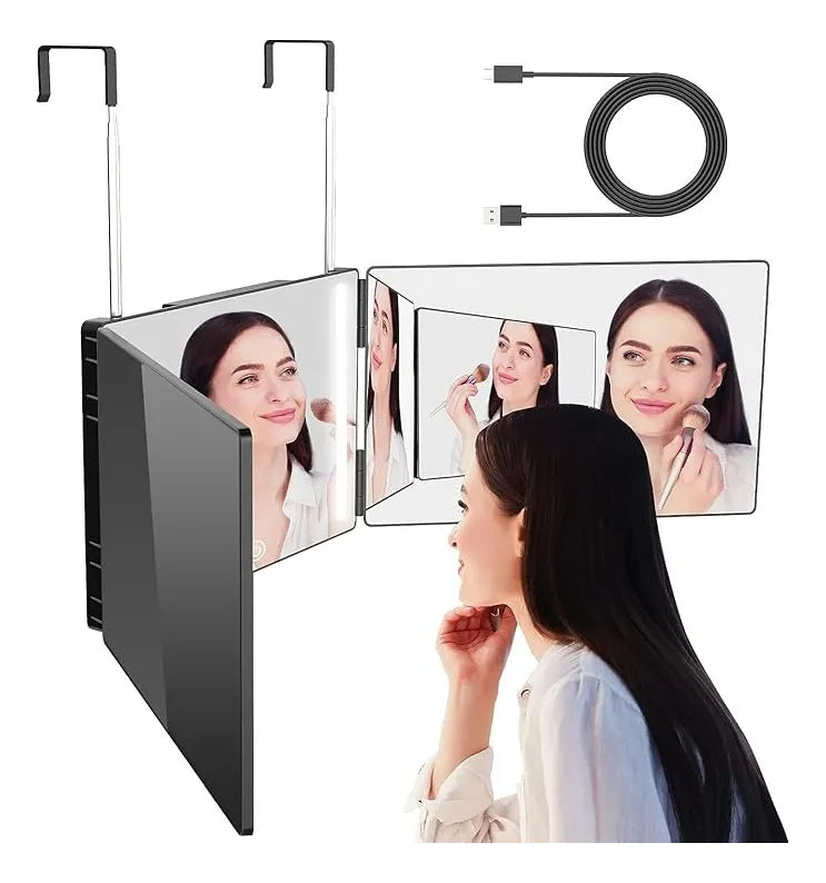 Espejo de 3 Vías de Corte de Pelo