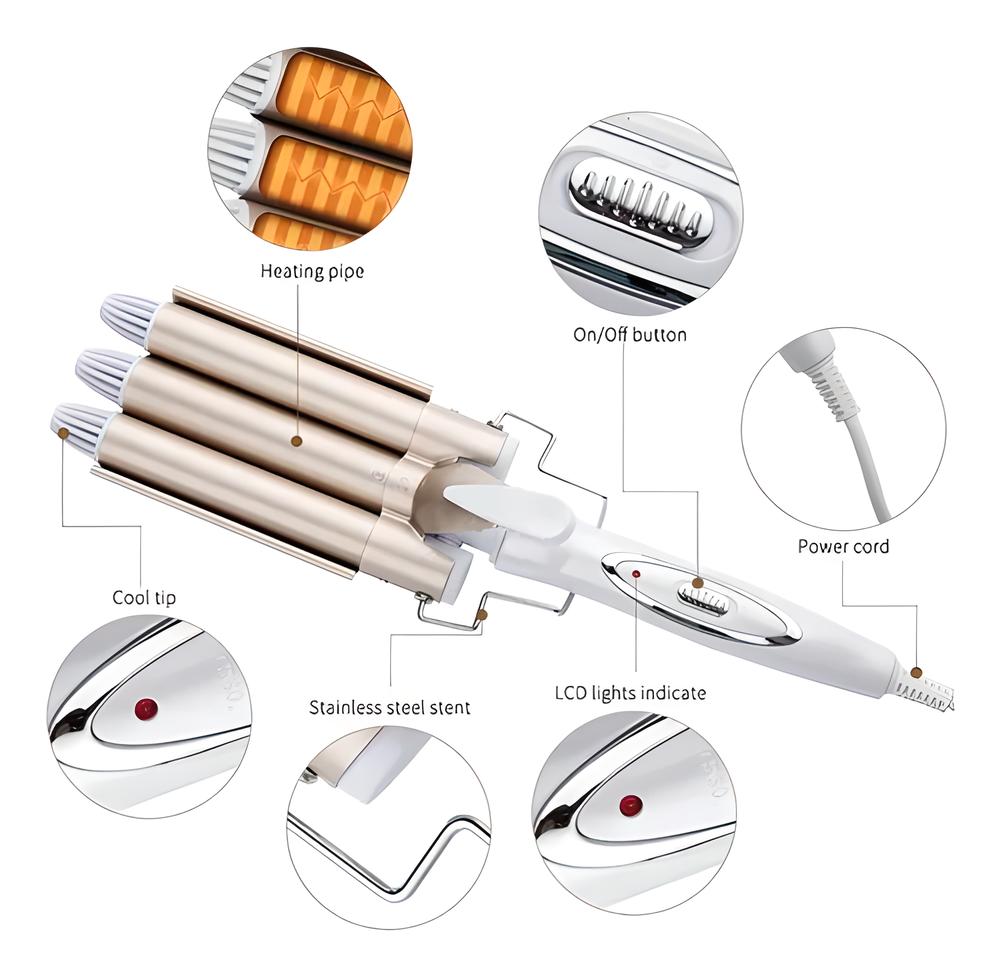 Rizador Ondulador con 3 cilindros