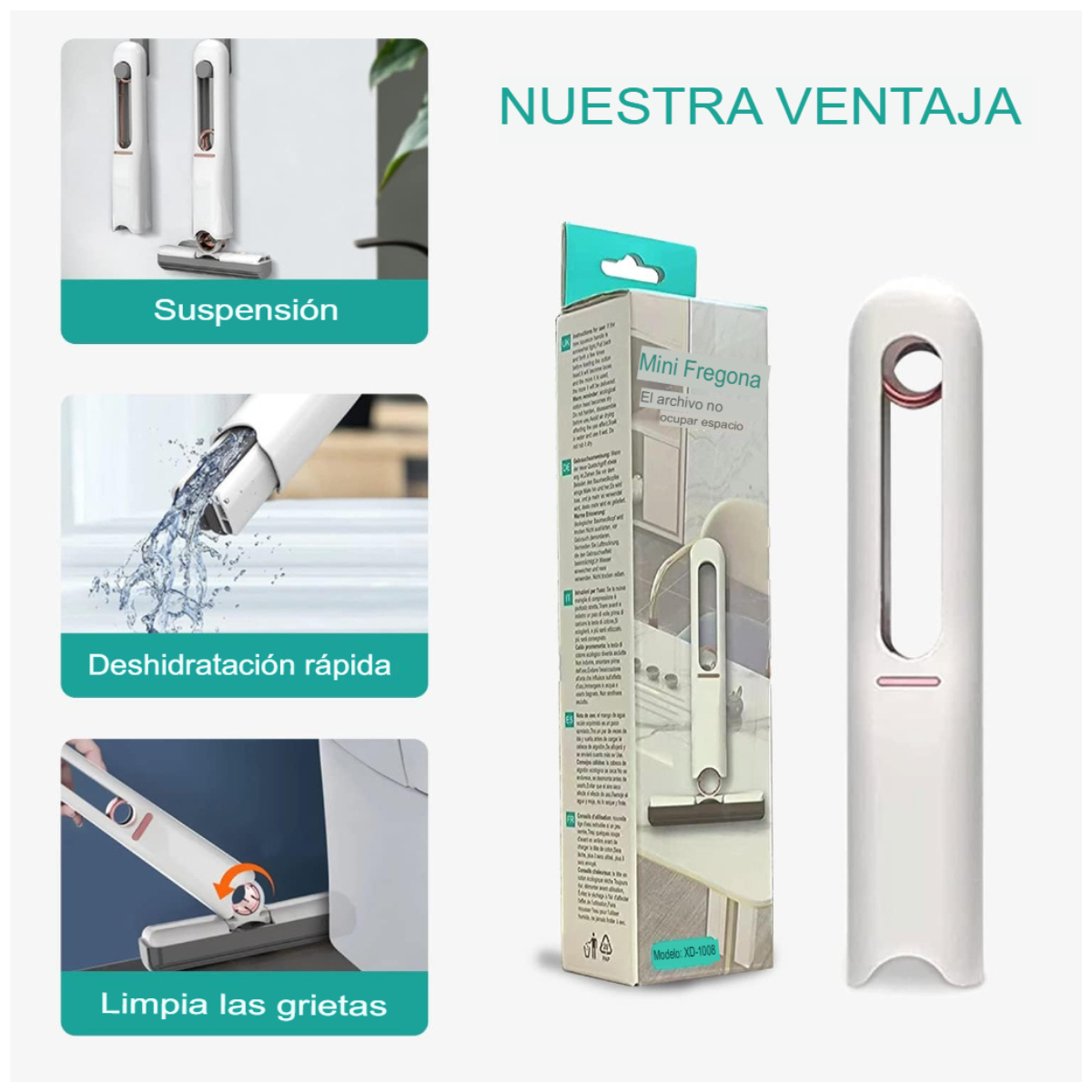 Mini Mopa Con Esponja Lisa